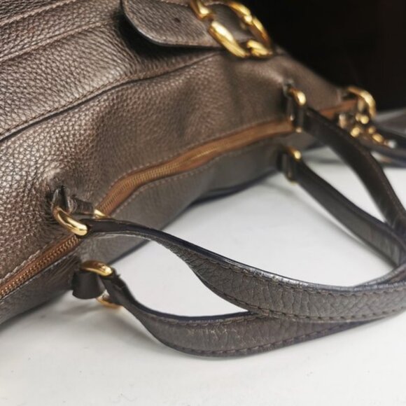 FLASH SALE!  Gucci Handbag Leather Bronze Gold Hardware GG 2Way Shoulder Bag - Picture 6 of 12